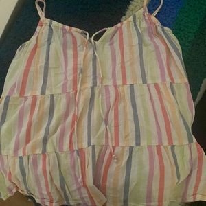 2000's tank too wore once and colors are green, purple,pink,and peach